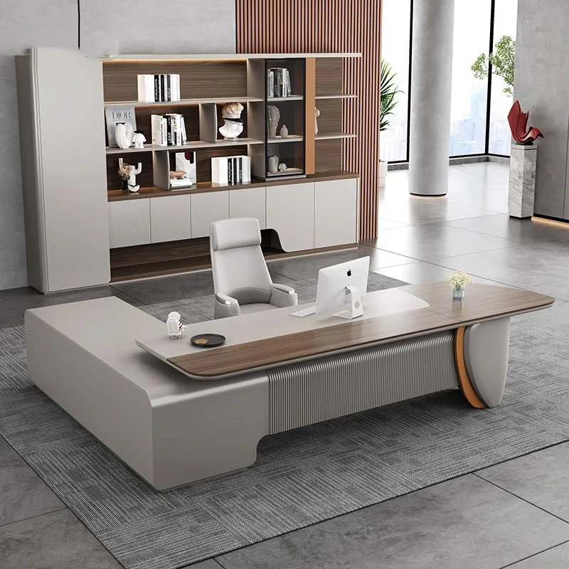 

Стол руководителя — лёгкий и роскошный, а кабинет президента E0 — простой и современный.