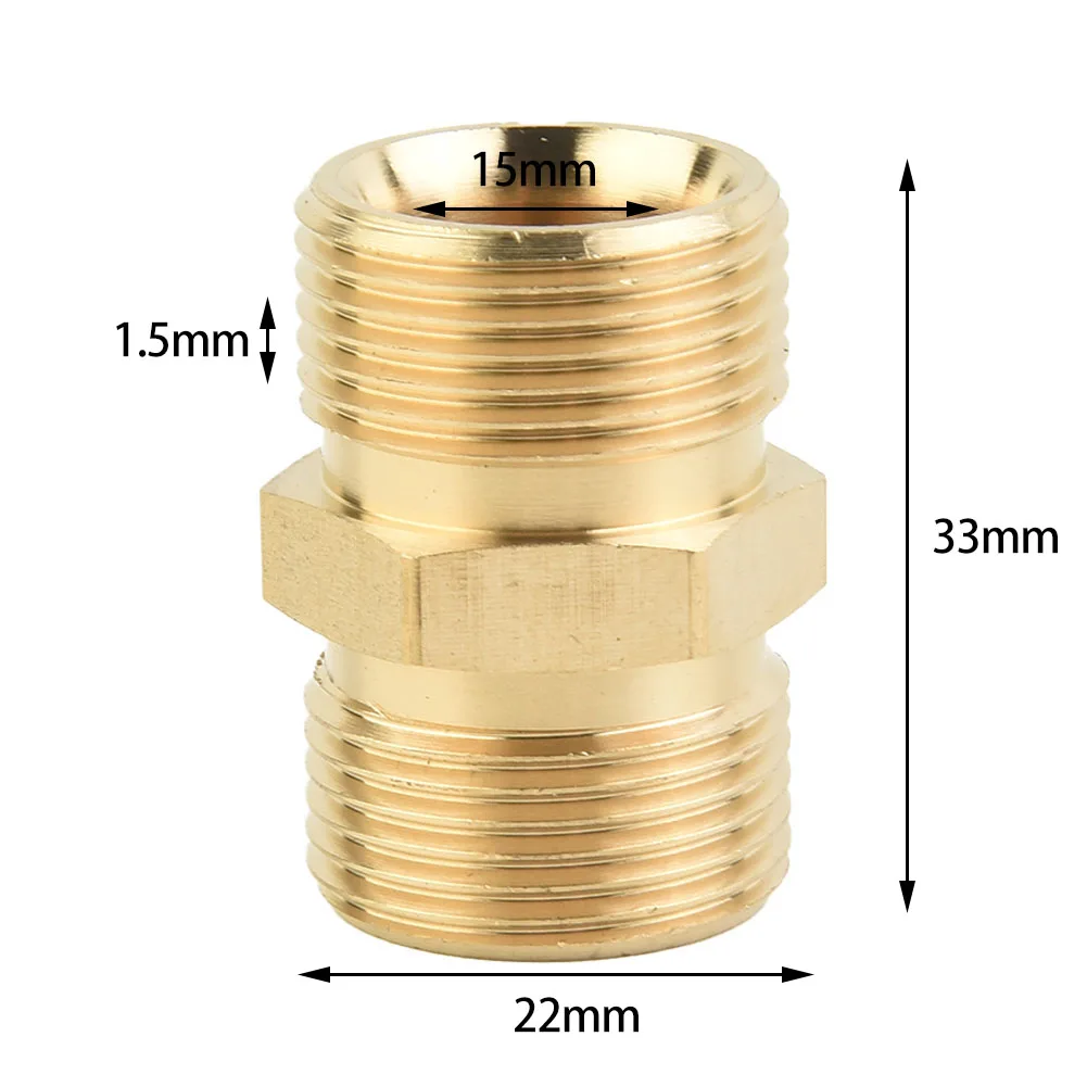 Pressure Washer Outlet Pressure Washer Robust Brass M22/15mm To Male Adaptor For Karcher Pressure Washer Pumps Replace Part