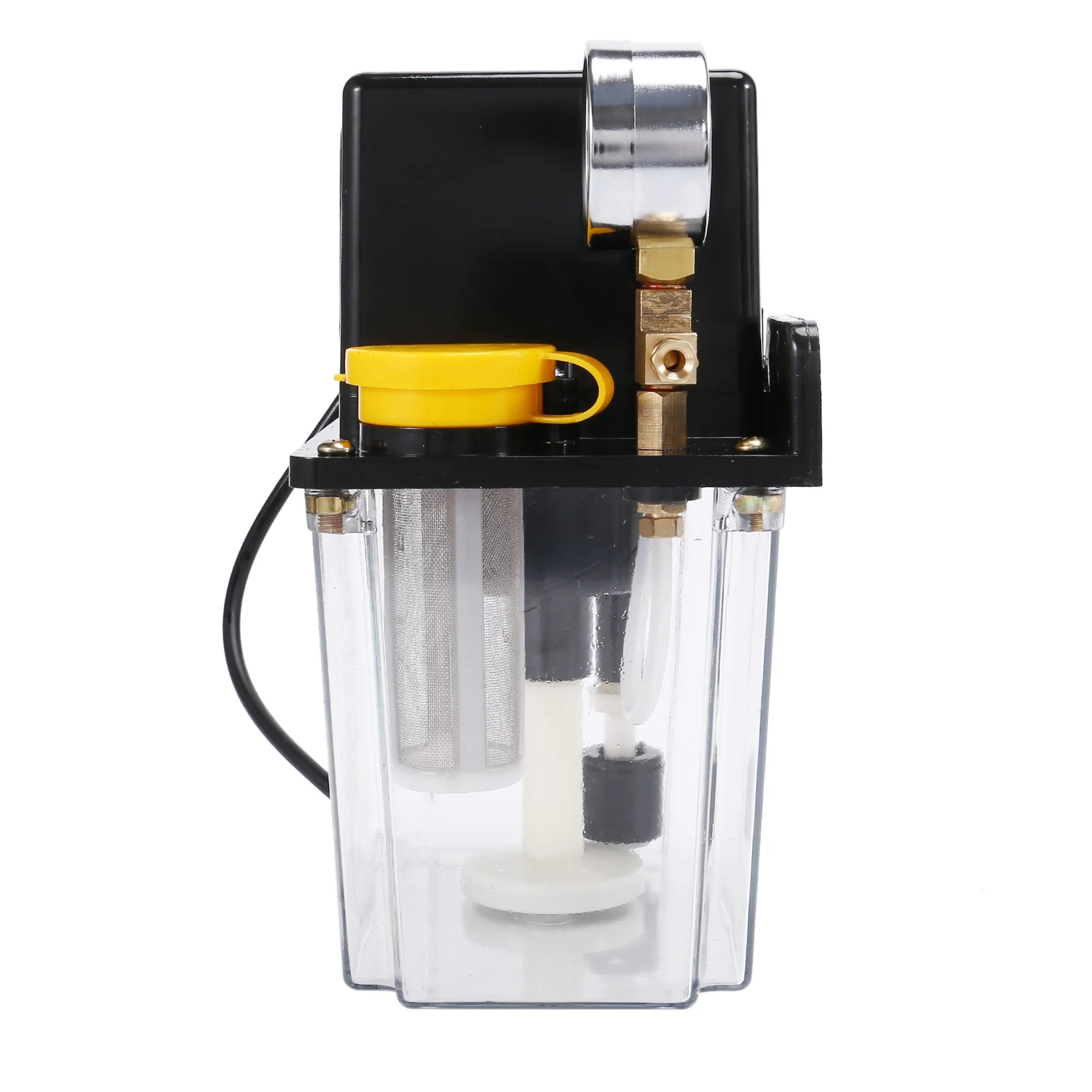 [HOT!】 Lubricant Pump Automatic Lubricating Oil Pump CNC Electromagnetic Lubrication Pump Lubricator With Pressure Gauge