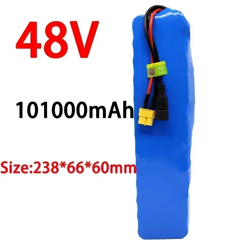 강력한 리튬 이온 배터리, 54.6V 스쿠터 전기 자전거용, BMS 충전기 포함, 48V, 120000mAh, 1000w, 13S3P, XT60, 120Ah