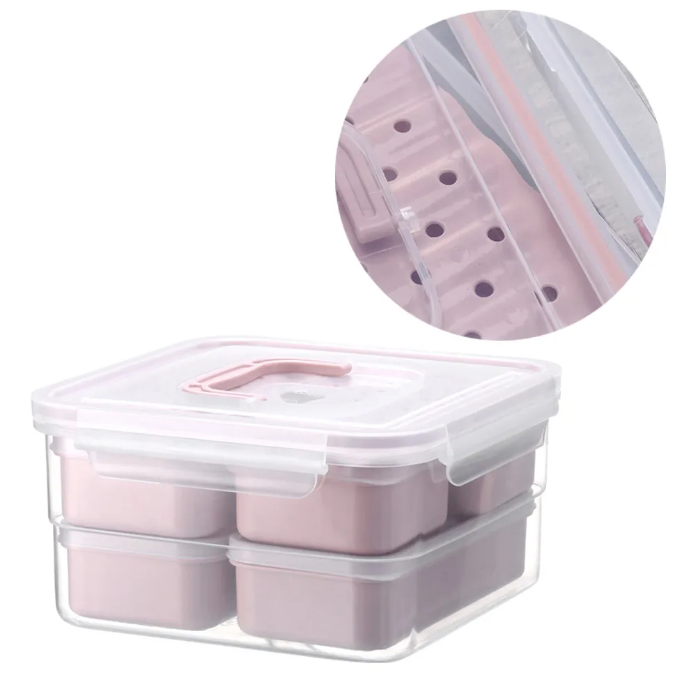 

6Pcs Food Storage Containers Bpa Free Leak Proof Plastic Lunch Box Kitchen Crisper Set Food Grade PP with Easy Snap Lock