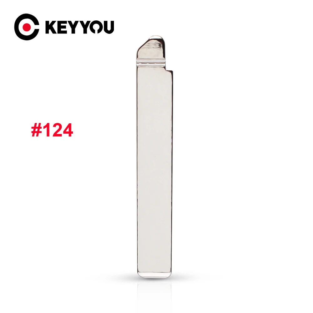 KEYYOU – lame de clé vierge NO.124 pour Toyota 2015 Corolla, remplacement de lame de clé à distance, 124 #, 10 pièces/lot