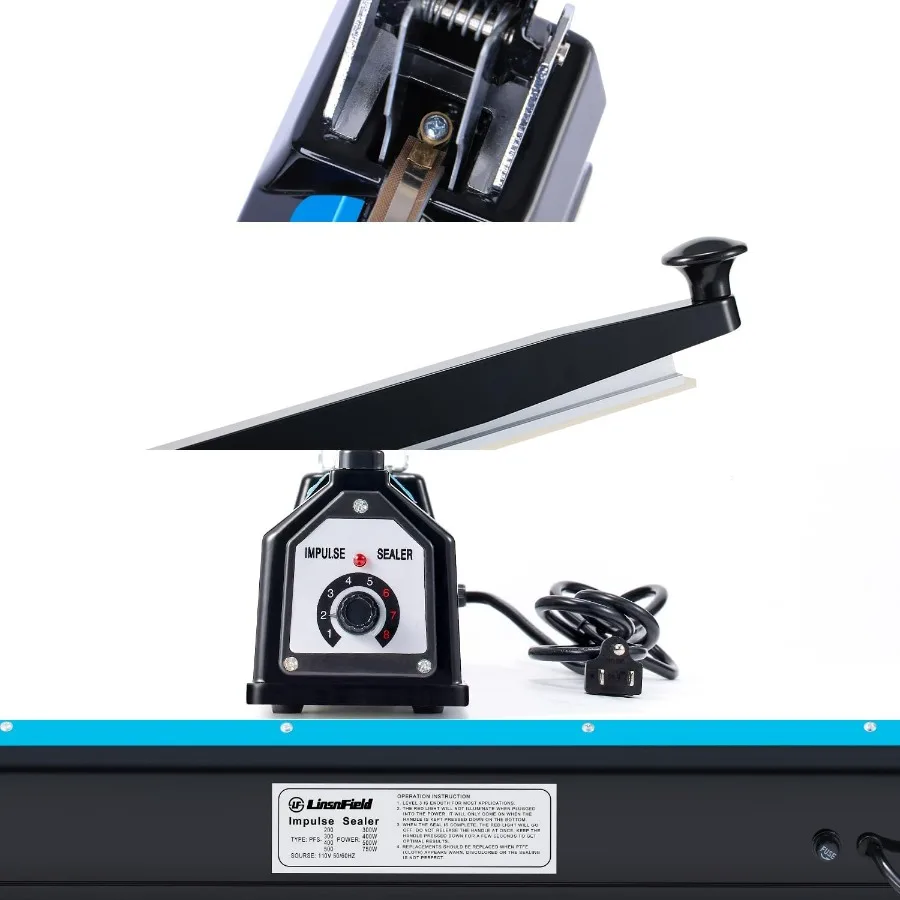 Sealer Pro Patented 12inch Impulse Heat Bag Sealer for Packaging Applications 7mm Sealing Width Poly Bag Seal Machine with High