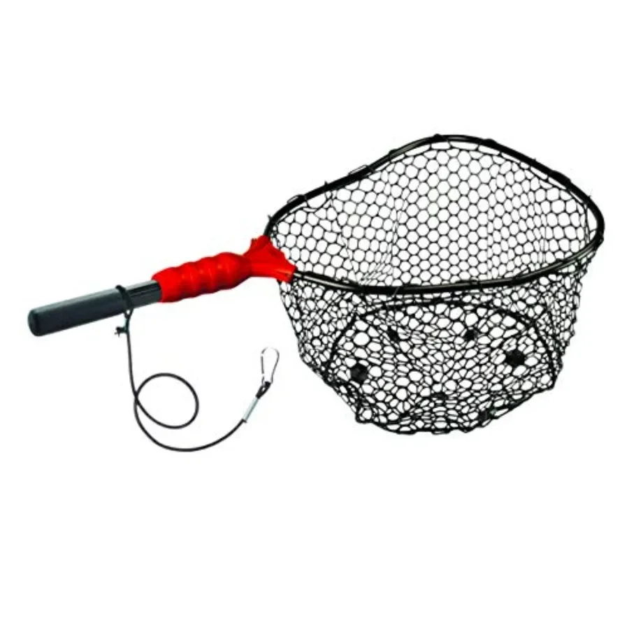Wade Floating Fishing Net for kayak wade fishing, aluminum handle, black, lightweight with adjustable tether and minimal drag h