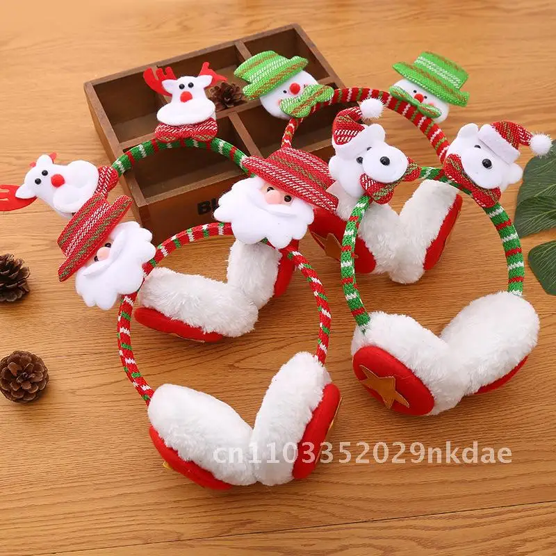 

Christmas new cartoon earmuffs high-end head buckle hairpin headband gift warm earmuffs