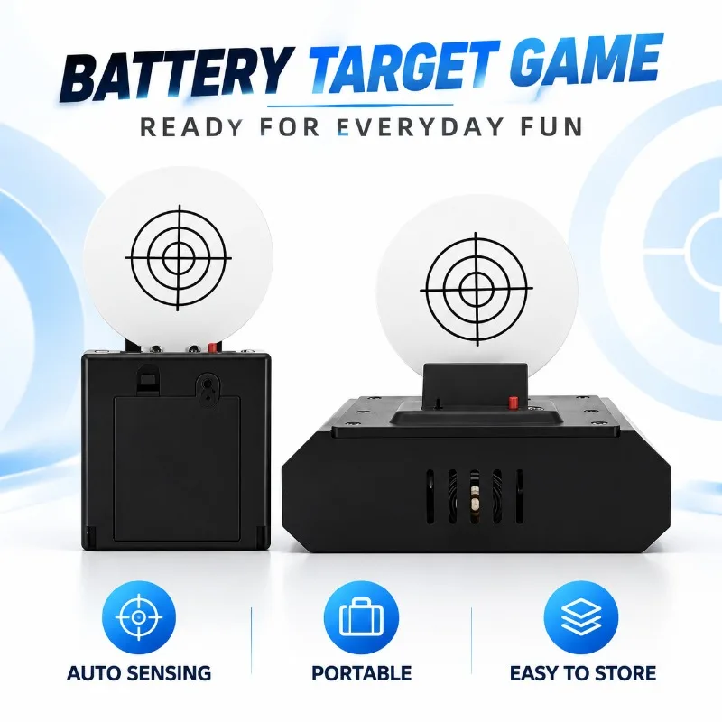 Electronic Bullseye Sensing Target 3 or 4 AA Battery Options Hobby Game Accessory