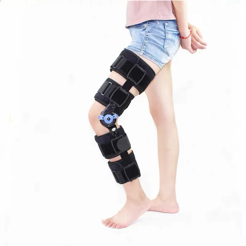 Hinged ROM Knee Brace, Medical Knee Immobilizer Stabilizer-Adjustable Post Op Recovery Support for ACL, MCL and PCL Injury