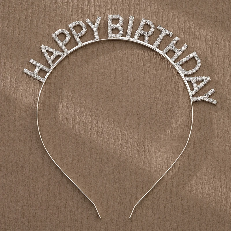 Alphabet bandes de cheveux anniversaire mariée mascarade coiffure de mariée femmes alliage cheveux accessoires cheveux bijoux casque chapeaux cadeau