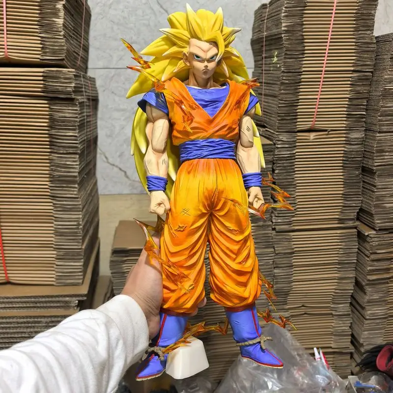 

49cm Dragon Ball Anime Figure Super Saiyan 3 Goku Action Figures Pvc Statue Desktop Ornamen Collection Model Toys Gifts Hot Sell