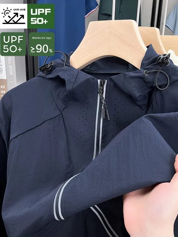 

Новая летняя мужская повседневная уличная легкая дышащая спортивная одежда с защитой от солнца, модная городская нейлоновая волокна