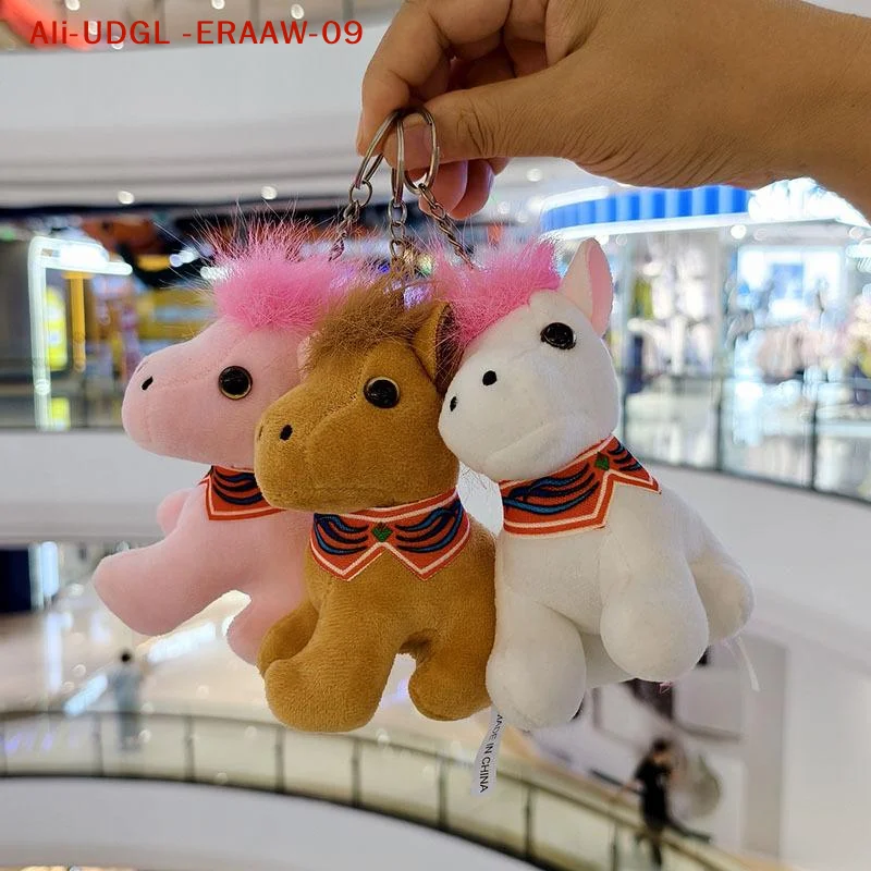 

Милый плюшевый конь 12 см, игрушка-брелок, подвеска для сумки, аксессуар для ключей от машины, подарок для женщин и пар, кавайный стиль