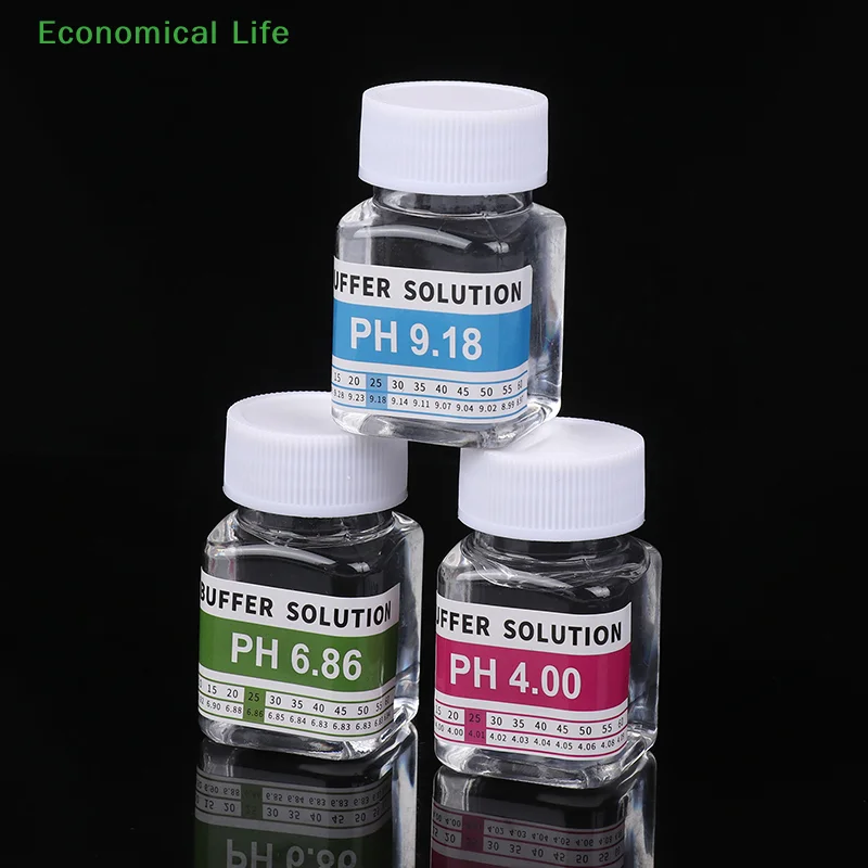 Butelki wielokrotnego użytku o pojemności 50 ml z roztworem kalibracyjnym PH 4,00 6,86 9,18 Bufor roztworu PH Bufor miernika PH Kalibracja miernika roztworu buforowego