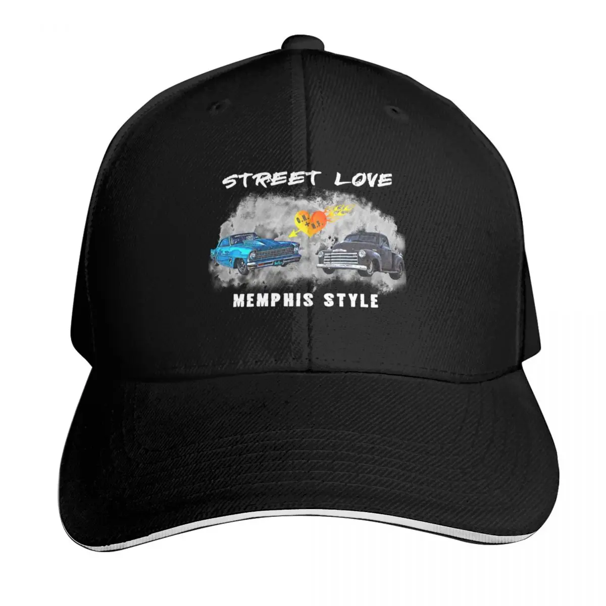 Ole Heavy, Ziptie, Heifer, JJ D Boss, Memphis Street Racing, Outlaws Street. Amor de Rua de Memphis. Boné de Beisebol