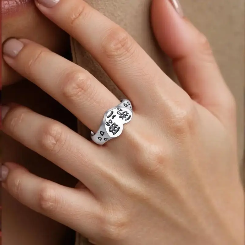 31BB Emotional Love Tear Drop Alloy Rings Unique Gifts Ideas for Her Him Teens