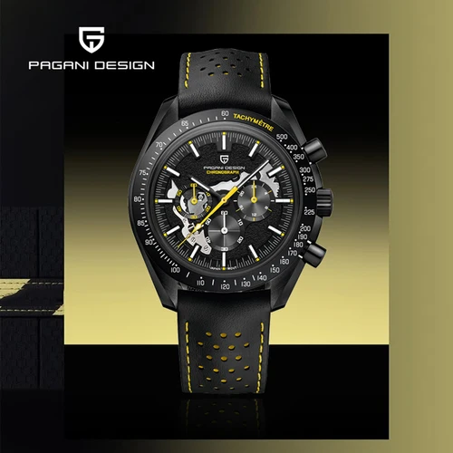 Relojes PAGANI DESIGN Moon de cuarzo para hombre, reloj de lujo para hombre, cronógrafo AR con espejo de zafiro, regalo deportivo resistente al agua, novedad de 2025