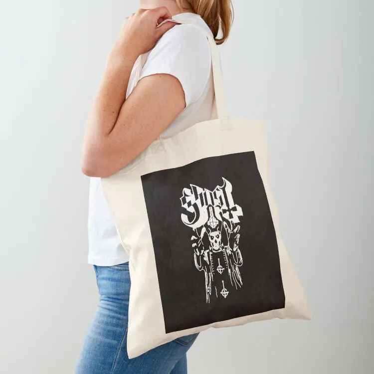 

Ghost B C Hands Up Papa Emeritus Black New Officia Tote Bag handbag Women's beach bags tote bag screen canvas tote