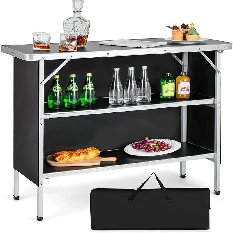 Outdoor Hotel Custom Metal Folding Modern Design Cheap Portable Bar Counter Outdoor Furniture