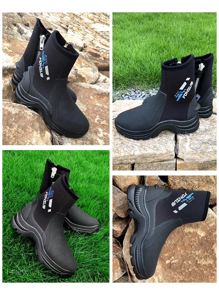 5MM Neoprene Boots Windsurf Underwater Fishing Kitesurf Equipment Beach Shoes Snorkeling Wear-resistant Upstream Shoes