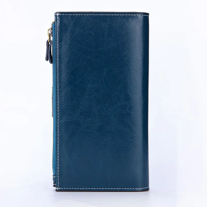 Fashion Women Long Split Leather Wallet Large Capacity Clutch Wallet Female Cellphone Coin Purse Bag