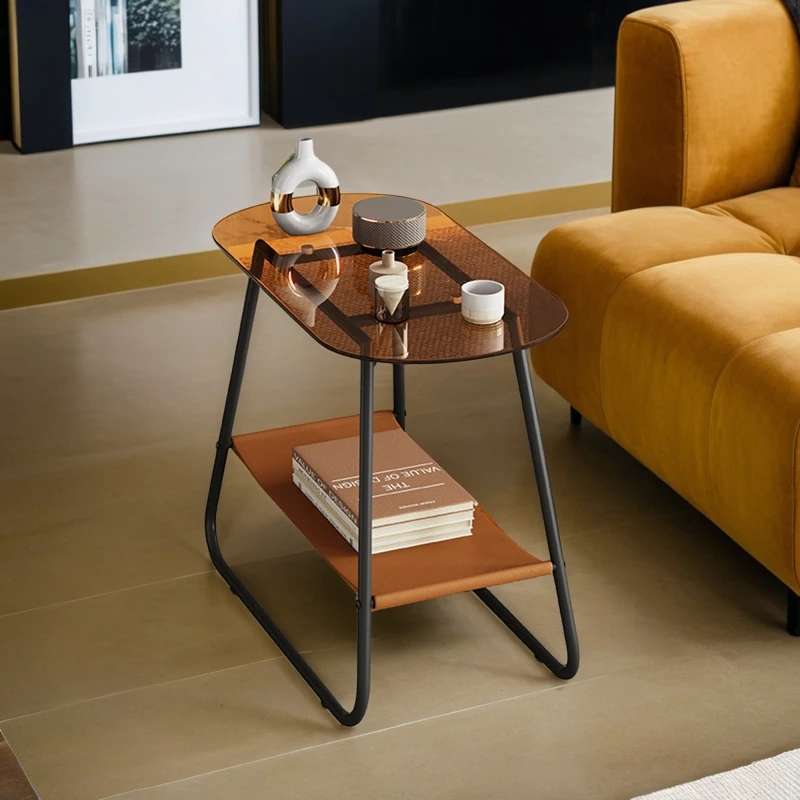 Nordic light luxury, living room corner table, side sofa table, modern simple small coffee table