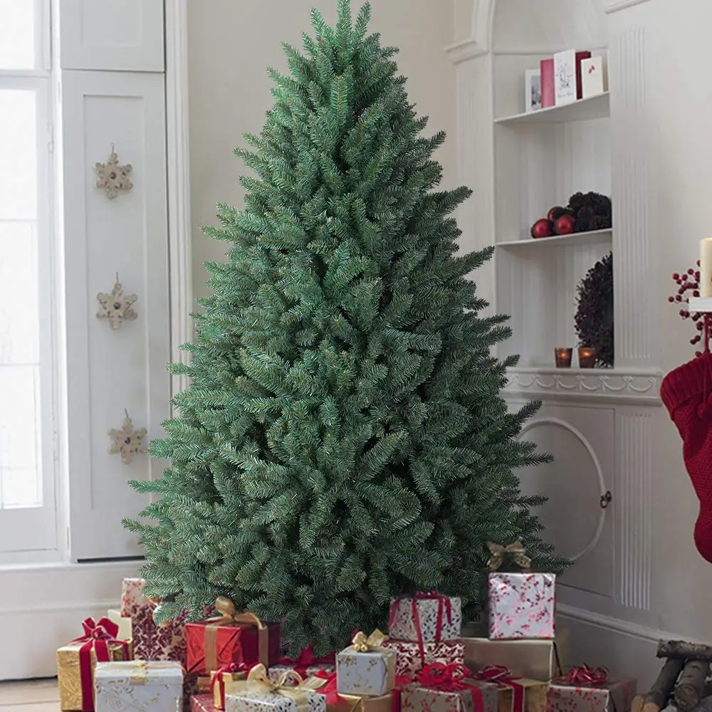 6.5ft Christmas Tree, Premium Hinged Blue Spruce Artificial Christmas Trees, Unlit Xmas Tree,2168 Tips Branches