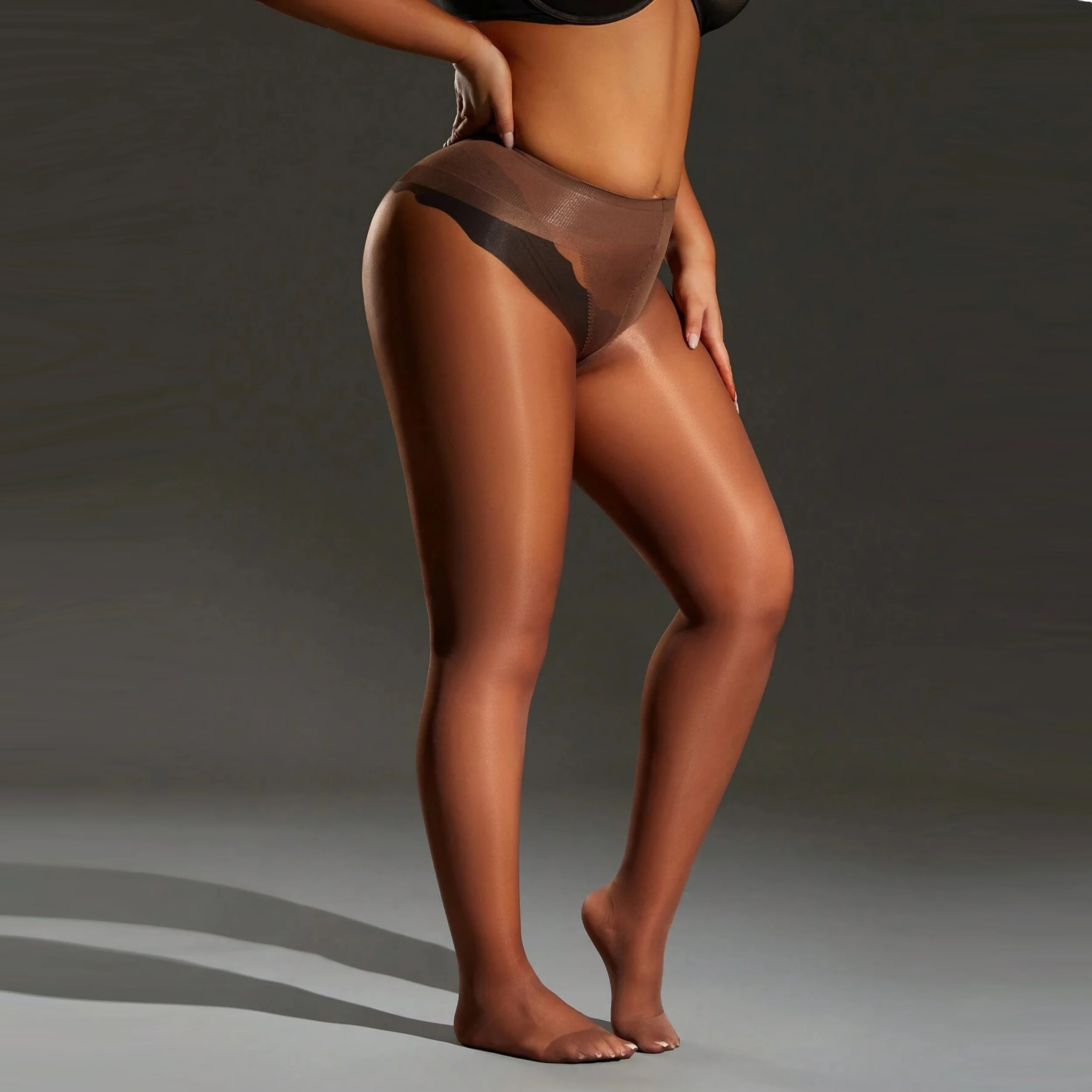 1 Piece Women\'s Plus-Size Flesh-Colored Sexy Pantyhose Super Thin Silky Pantyhose