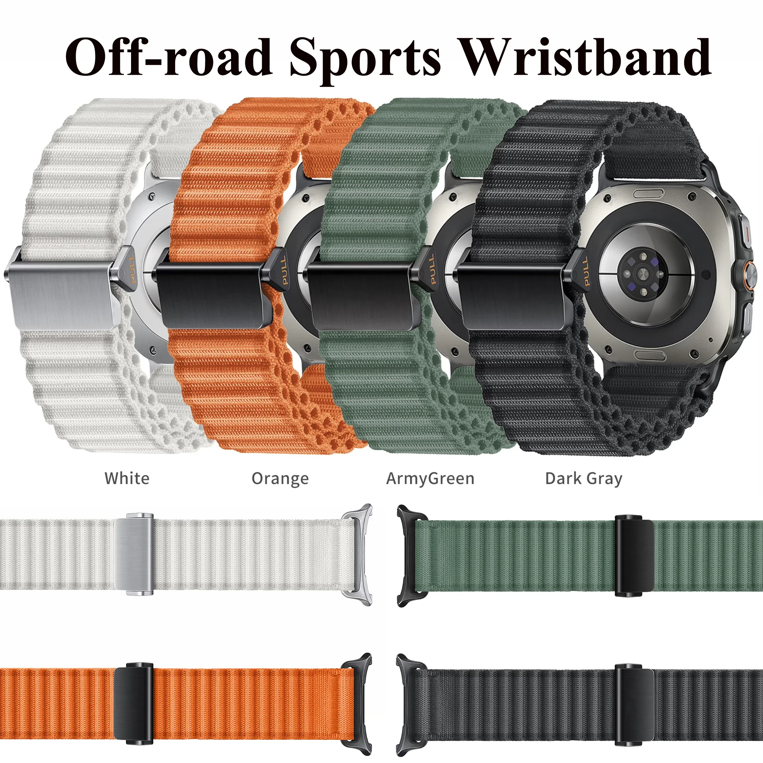 Original Trail Nylon Loop Band For Samsung Galaxy Watch 2025 Ultra 47mm Off-road Braided Bracelet Galaxy Watch 7 Ultra Wristband