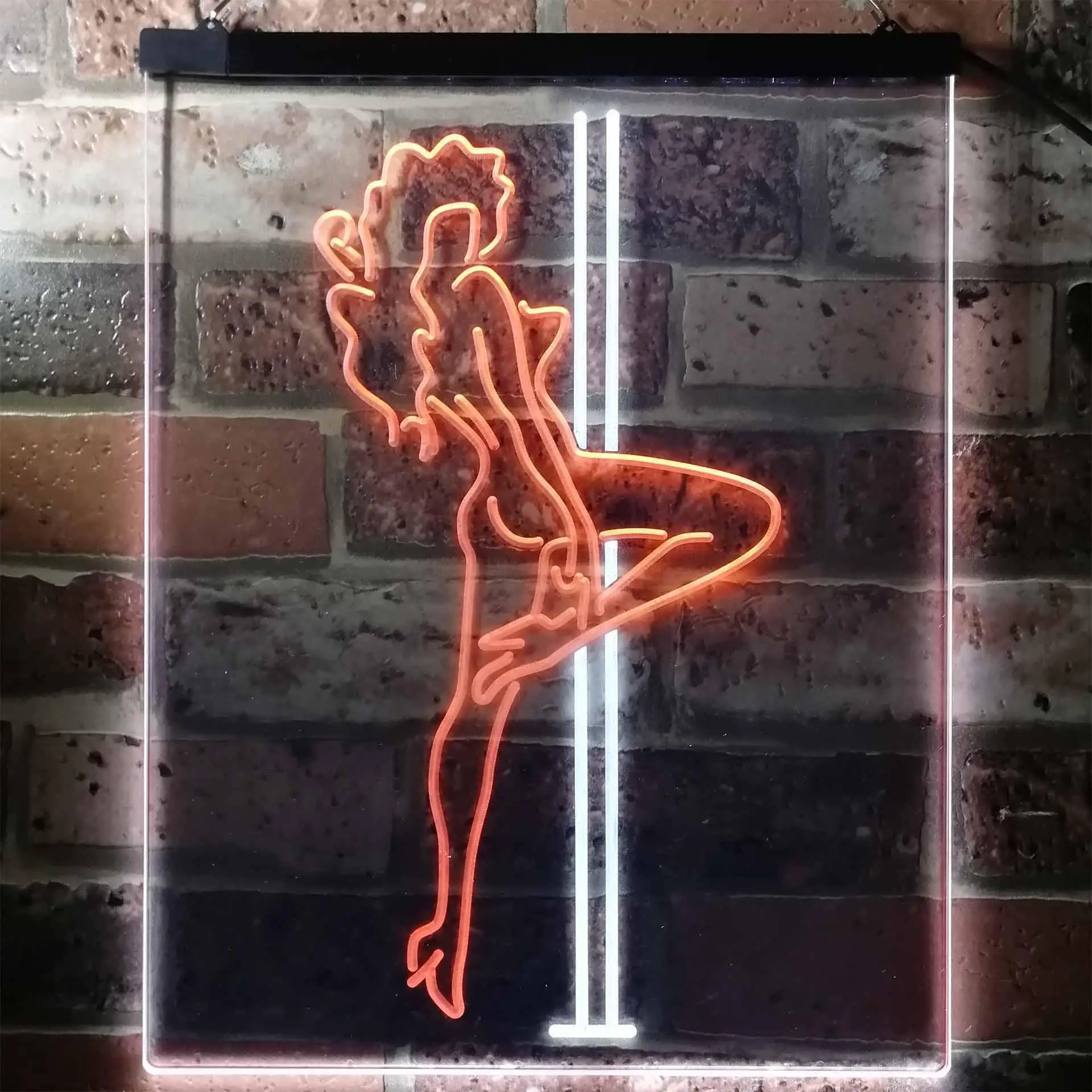 Exotic Dancer Stripper Single Mom Dual Color Led Neon Sign st6-i3130