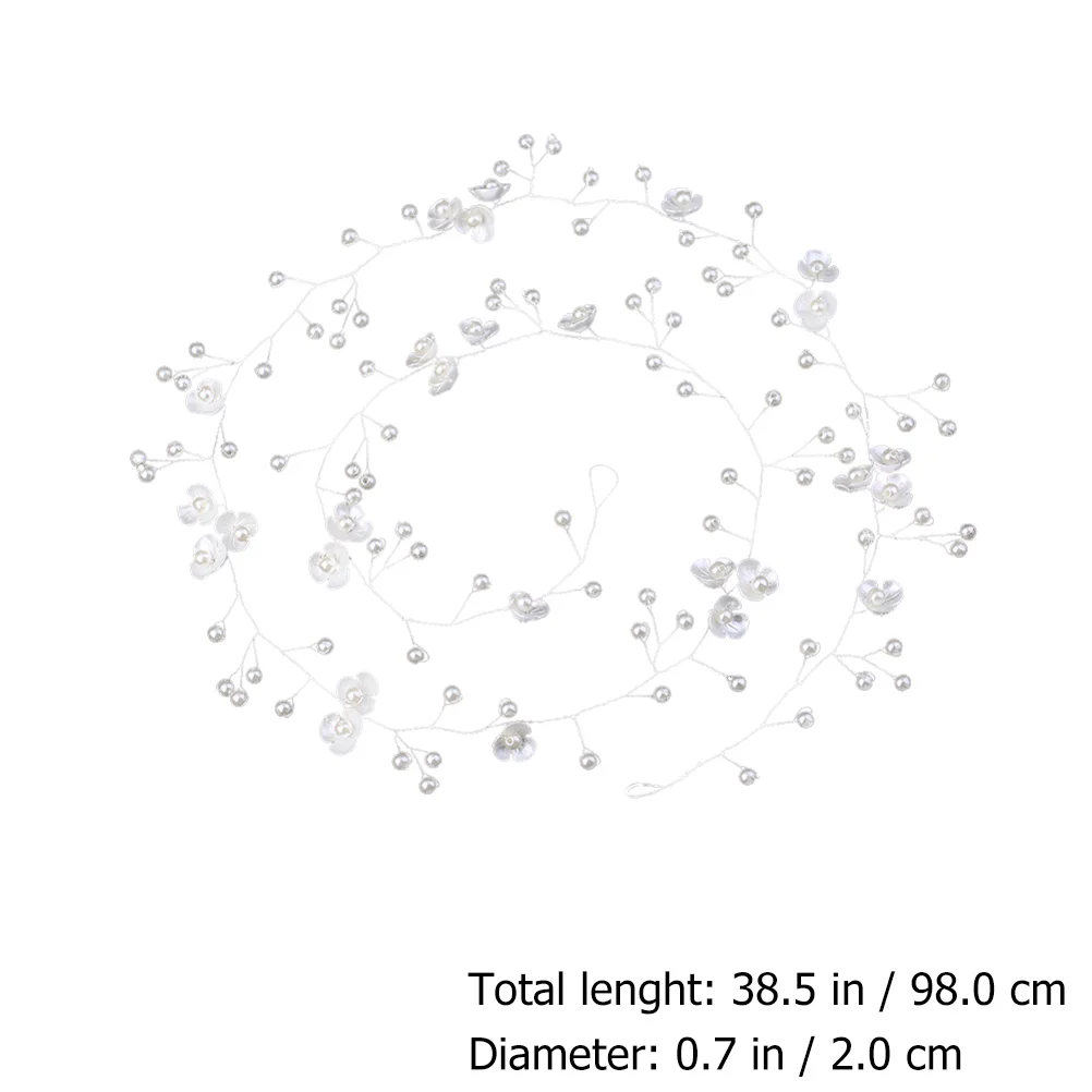 Bride Zinc Alloy Wedding Waist Belt Pearl Flower Design Chic Bridal Sash Beautiful Bridal Accessory Chain Belt