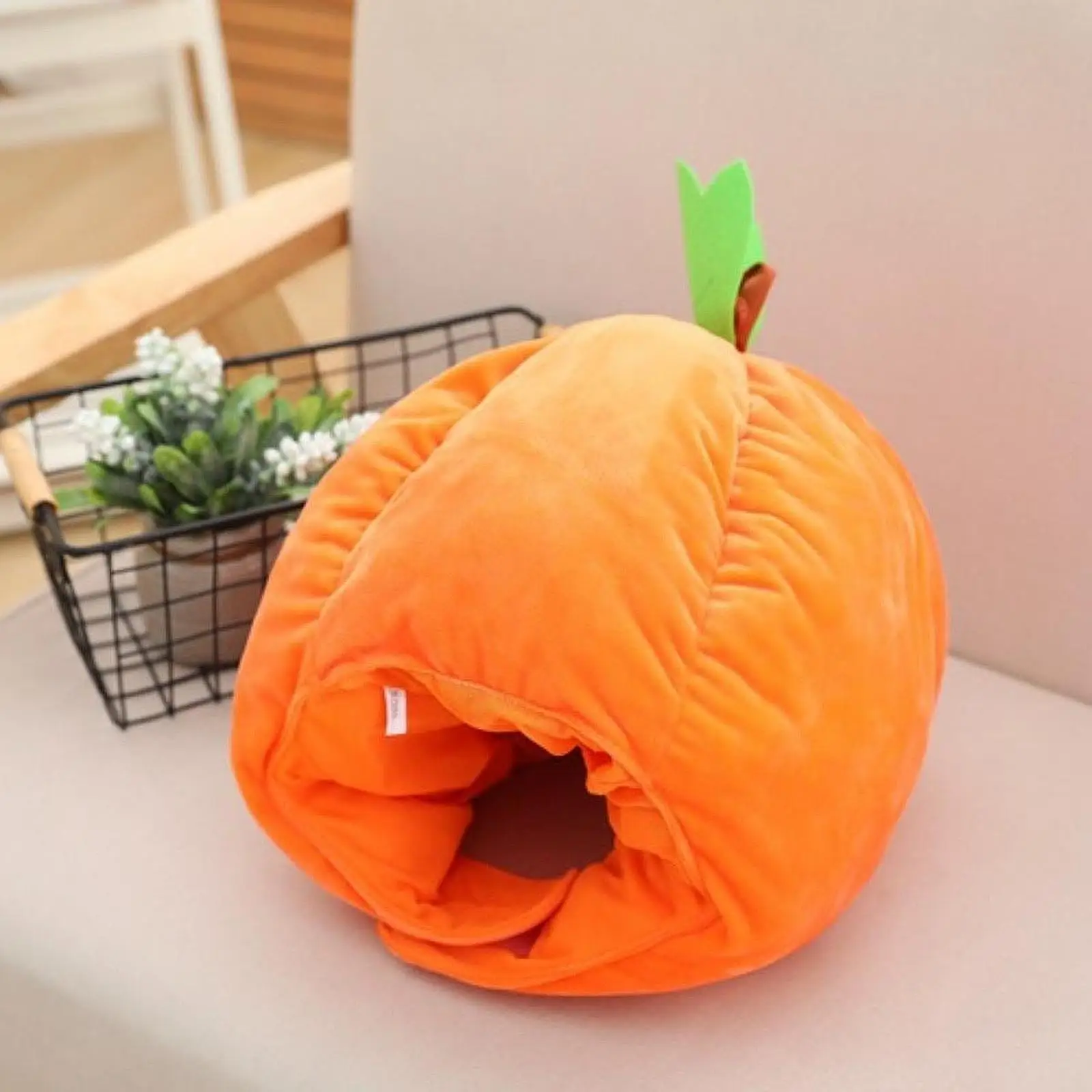 Stuffed Pumpkin Shaped Headgear Hat Lightweight Costume Prop for Festivals Party