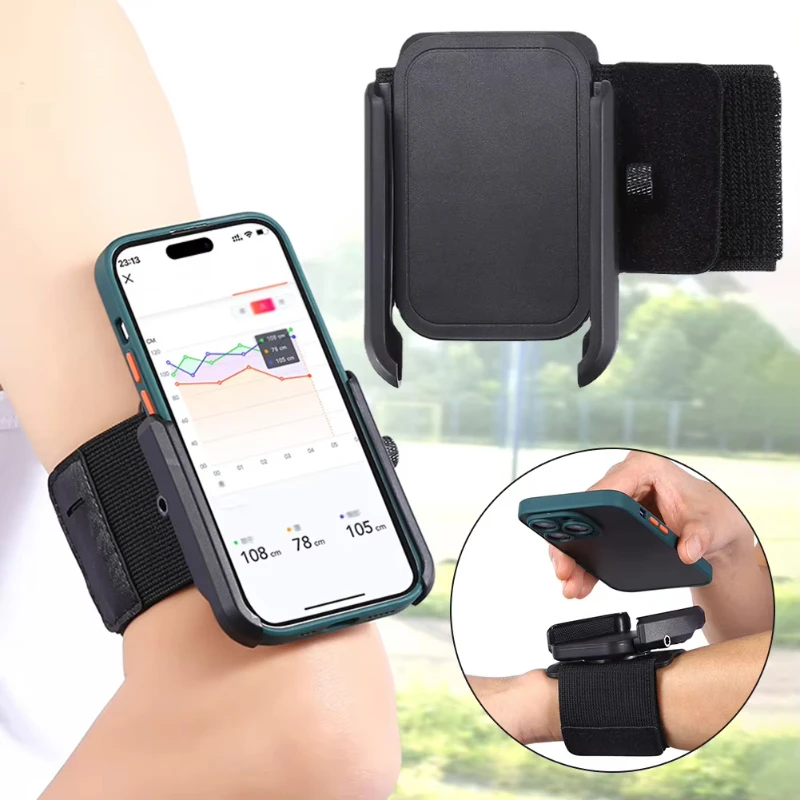 Novo suporte para telefone com pulseira 360 ° Pulseira esportiva universal rotativa para smartphone, braçadeira de corrida para caminhadas, andar de bicicleta