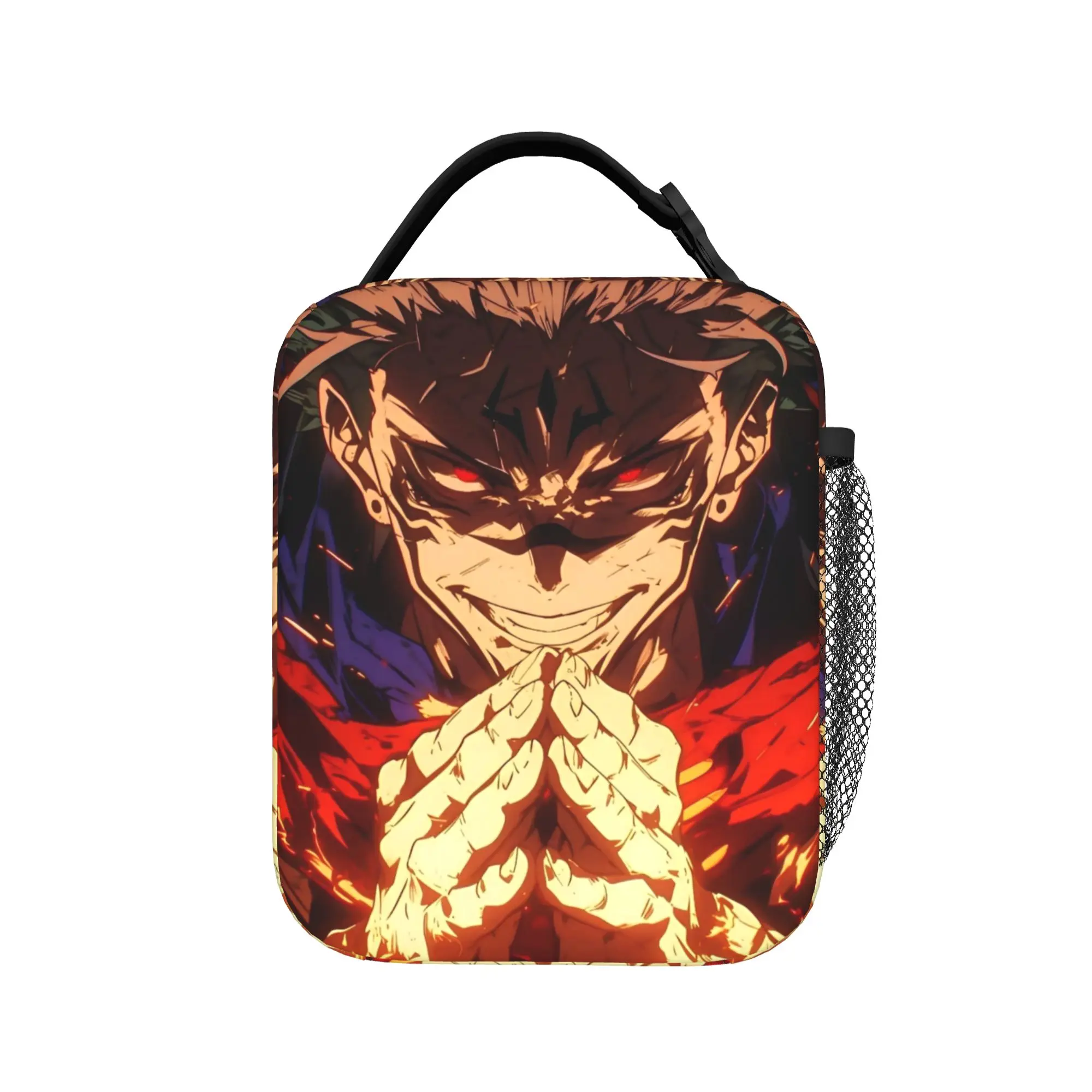 Ryomen Sukuna Insulated Lunch Bags Cooler Bag Reusable,Lunch Container Jujutsus Kaisens Anime High Capacity Lunch Box Tote