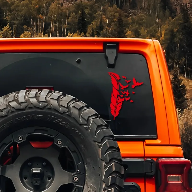 ريش حيوي يتحول إلى ملصقات إبداعية ومضحكة على شكل نسر لمحبي الرسوم المتحركة، جودة عالية للدراجات النارية والشاحنات والسيارات #2