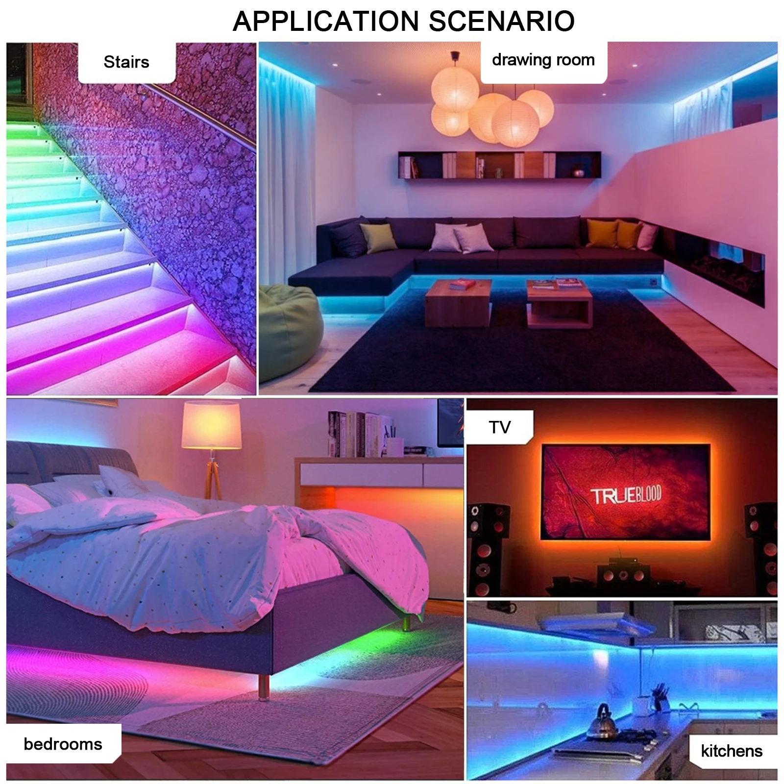 Imagem -06 - Dream Color Led Strip Light Fita Led Pixel Flexível Luz de tv Bluetooth 12v 24v 5050 Rgb 120 Led 168 Led 180 Leds 5m Ws2811