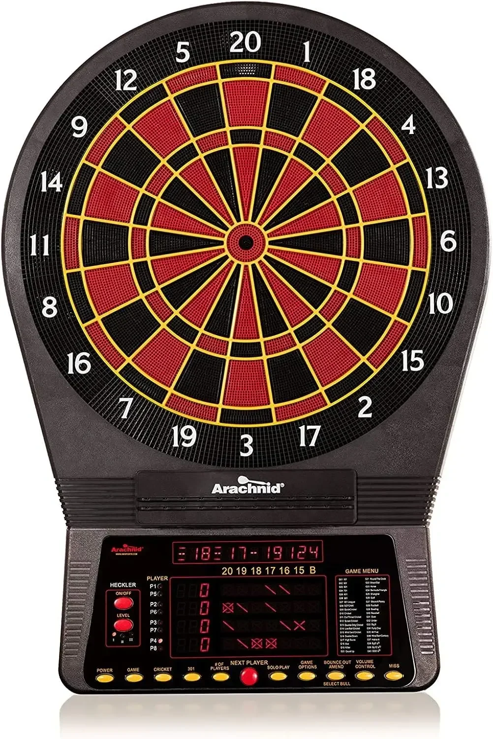 Arachnid Cricket Pro 800 Electronic Dartboard with NylonTough Segments for Improved Durability and Playability and Micro-Thin Se