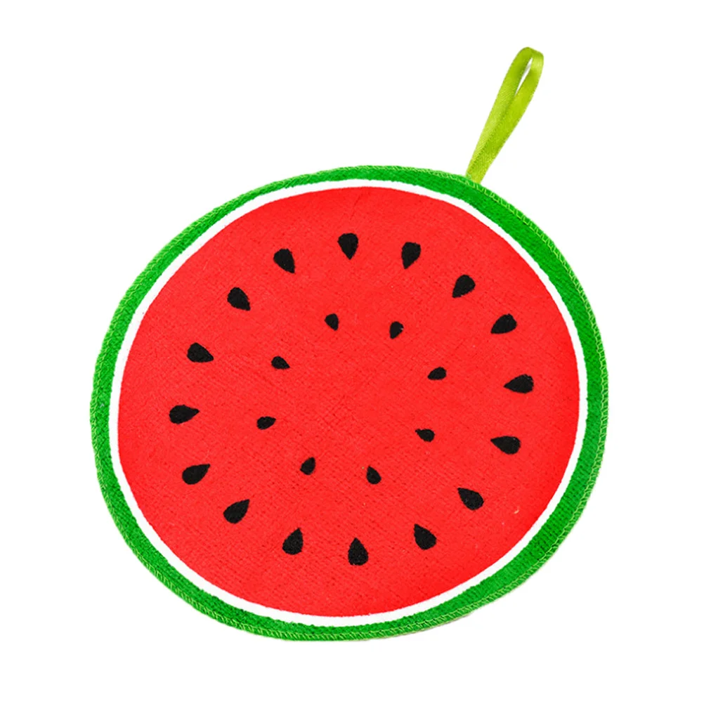 

4Pcs Cartoon Fruit Hand Towel Premium Material Good Water Absorption Hanging Towels for Kitchen Bathroom Office No Lint No