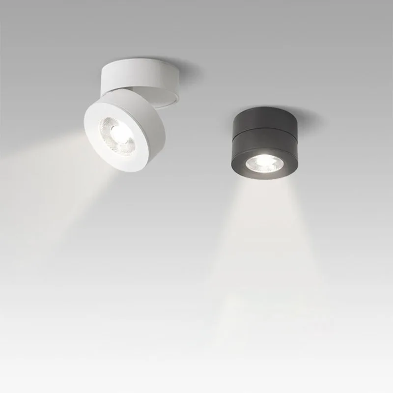 LED Surface Mounted Downlight Dimmable Ceiling Spot Adjustable 360 Rotating 7W 10W 12W Lamps For Home Indoor Lighting Fixture