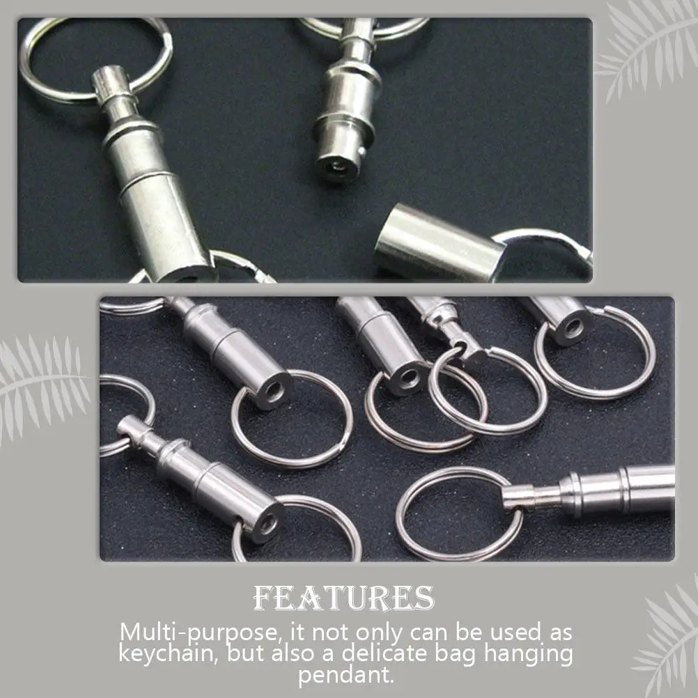 

Набор из 8 съемных быстросъемных металлических брелоков с двойными кольцами, многофункциональные подвески для сумок, держатели для ключей от автомобиля, для использования на улице