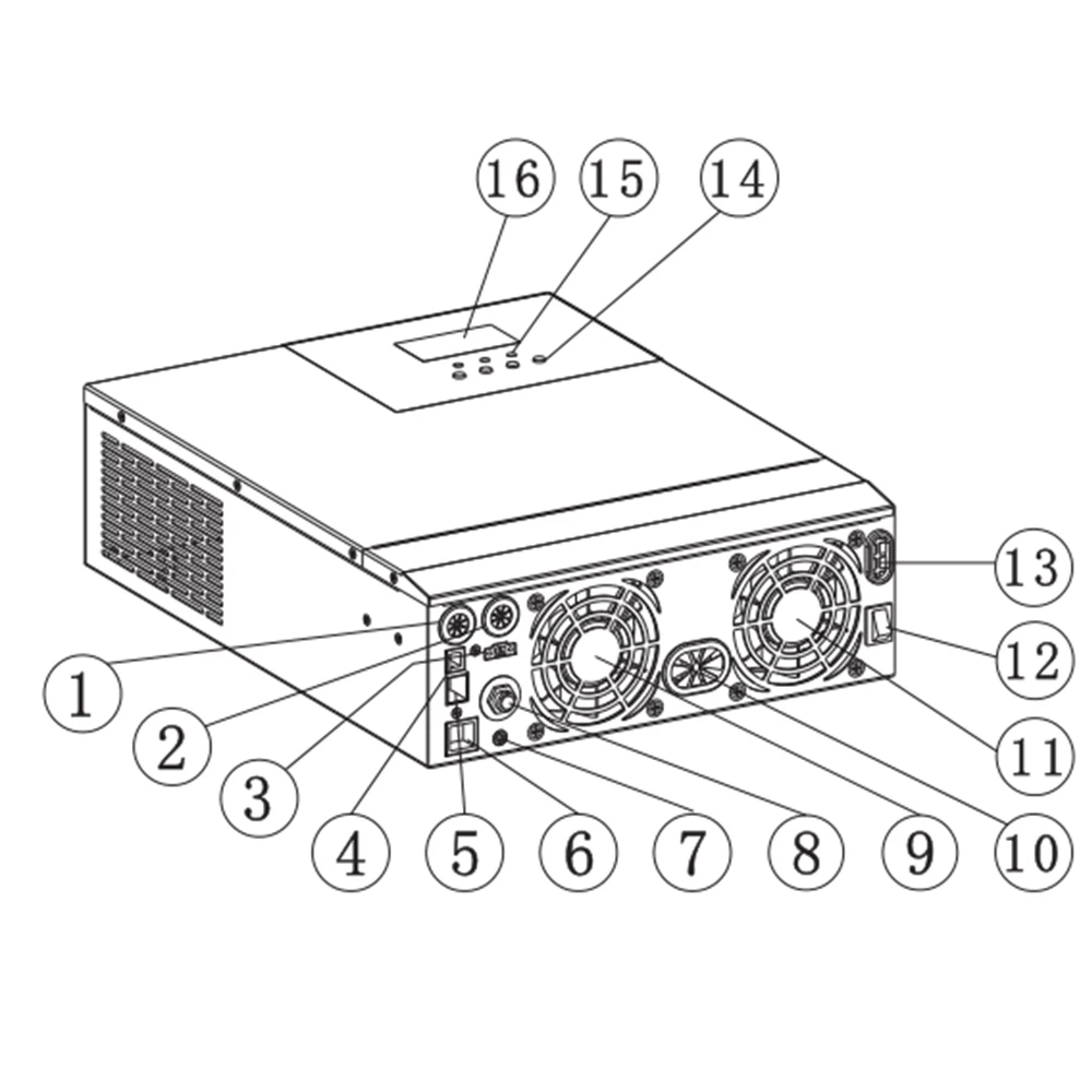 Imagem -05 - Srne-inversor Solar Híbrido de Onda Senoidal Pura Inversor Solar Fora da Rede Carregador de Bateria 3300w 220v 230v Mppt 80a 3300va