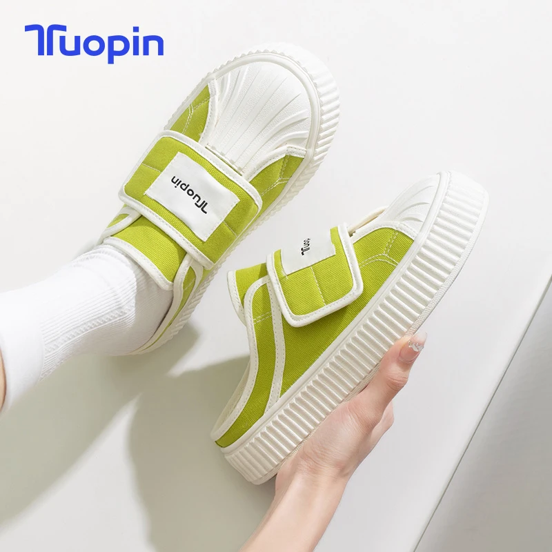 

TuoPin Slippers Summer new Velcro thick soled drag sneakers casual with a slip-on women's shoes slippers for women