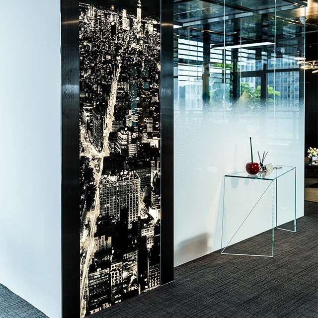 New Color Gradual Change Glass Laminated Tempered Colored Glass Decorative Commercial Building Art Wall