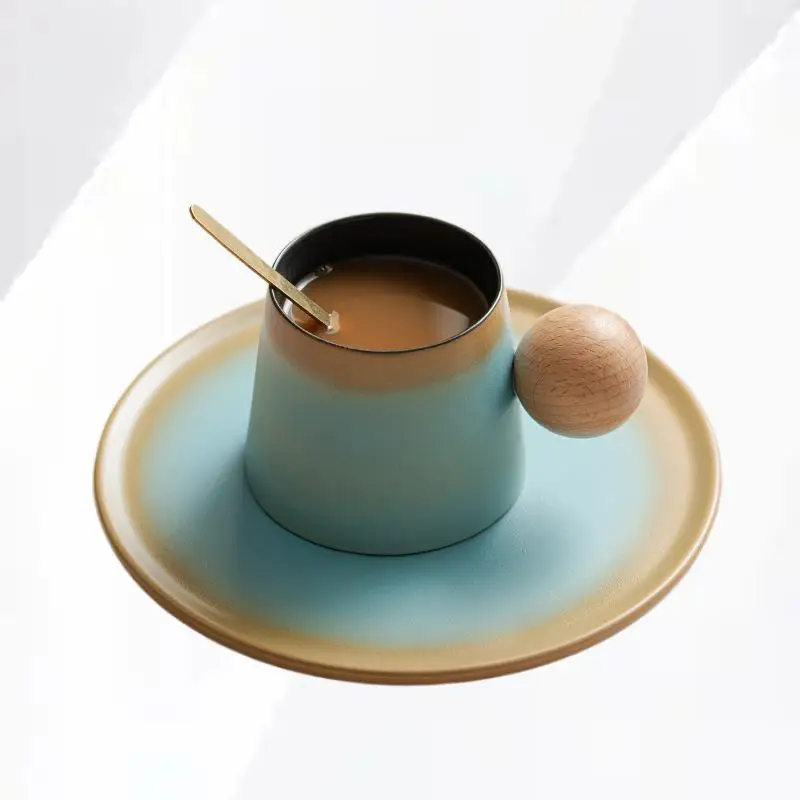 Ceramic Coffee Cup Set: Elevate Your Afternoon Tea Experience with Aesthetic Value for Home Use