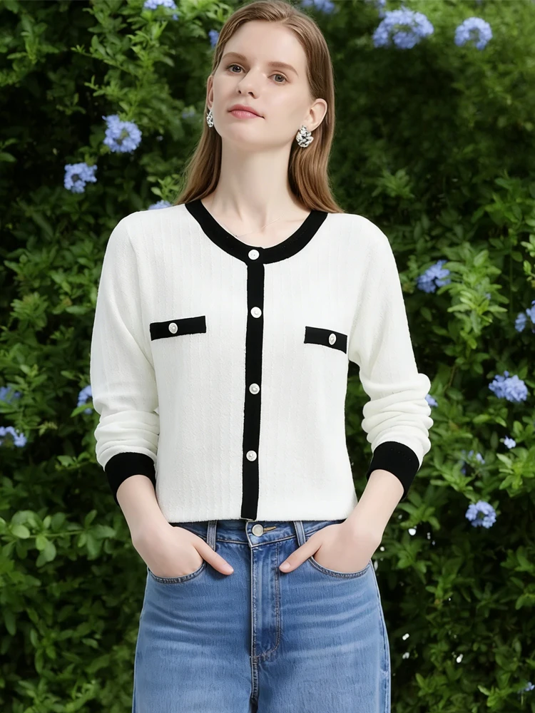 

I BELIEVE YOU Women French Tweed Sweaters Celebrity Light Solid Long Sleeve Wool Knitwear 2025 New Autumn Sweater 2243145903