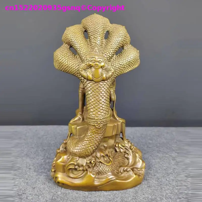 Vintage figure of Buddha bronze Decorative buddha Statue Nagarjuna Bodhisattva buddha statue Buddhist family offer sacrifices - view 4