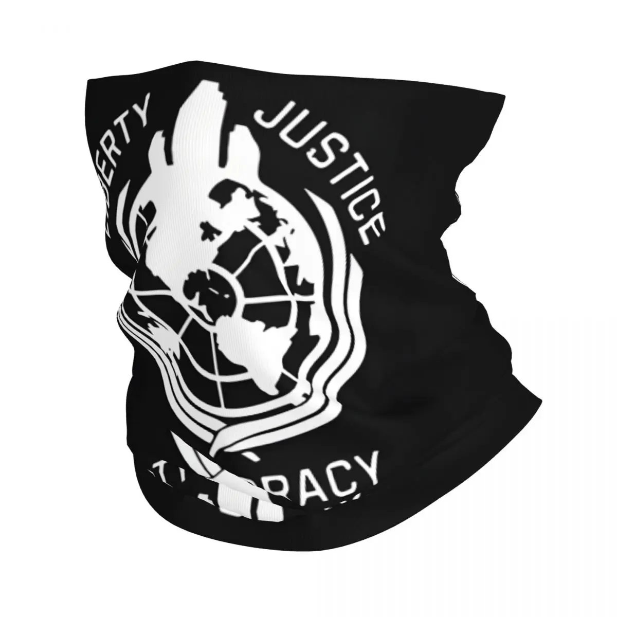 LIBERTY JUSTICE DEMOCRACY Scarf Neckerchief Neck Face Mask Polyester