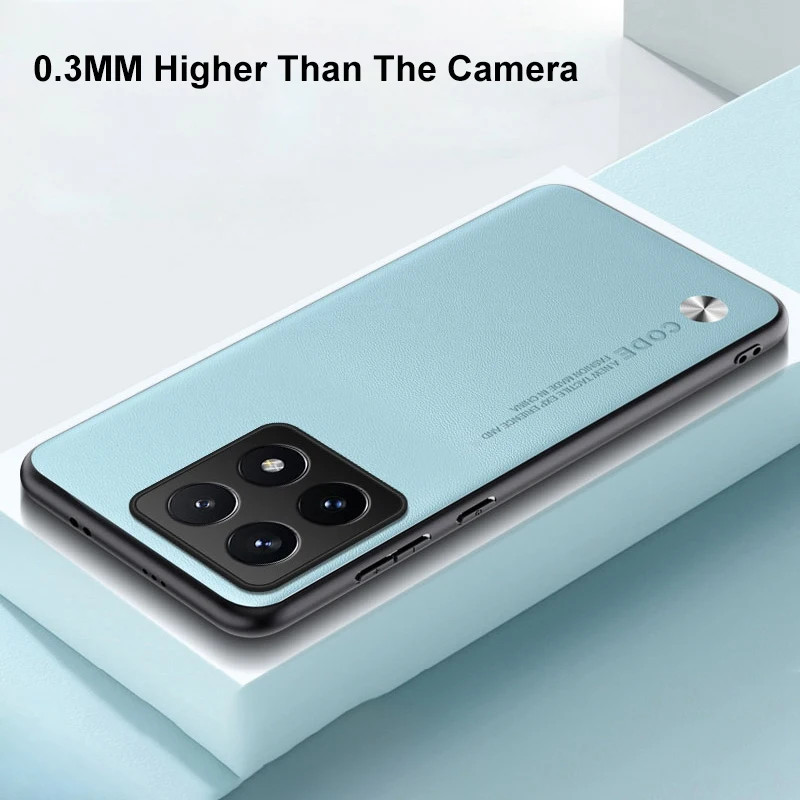 Luxury PU Leather Case For Xiaomi Mi 14T Pro Back Cover Matte Silicone Full Protection Phone Case For Xiaomi 14T Mi14T Pro 5G