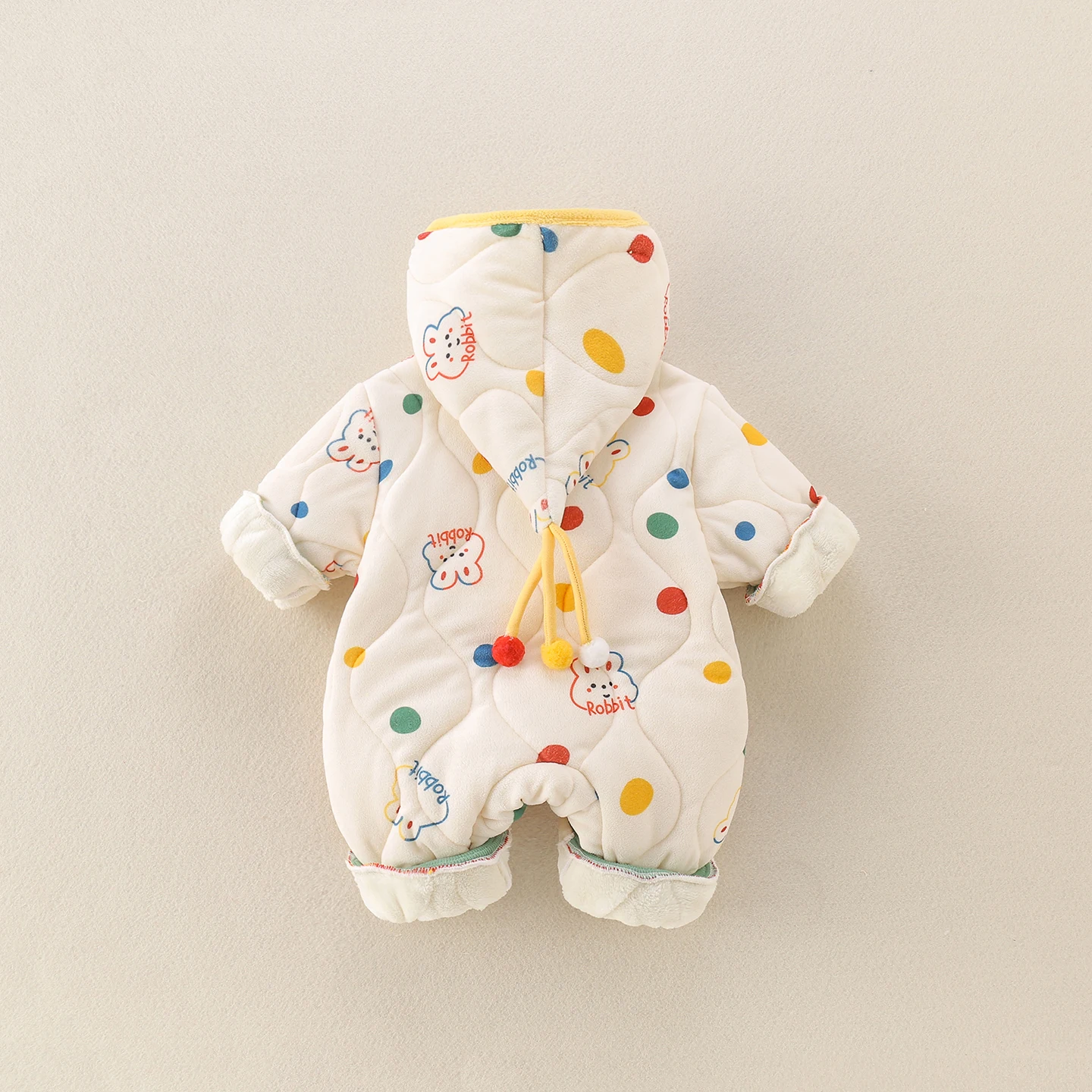 Thiened algodão rer terno para bebês roupa de inverno quente fce forrado ao ar livre conjunto ex longo sve redondo ne camiseta