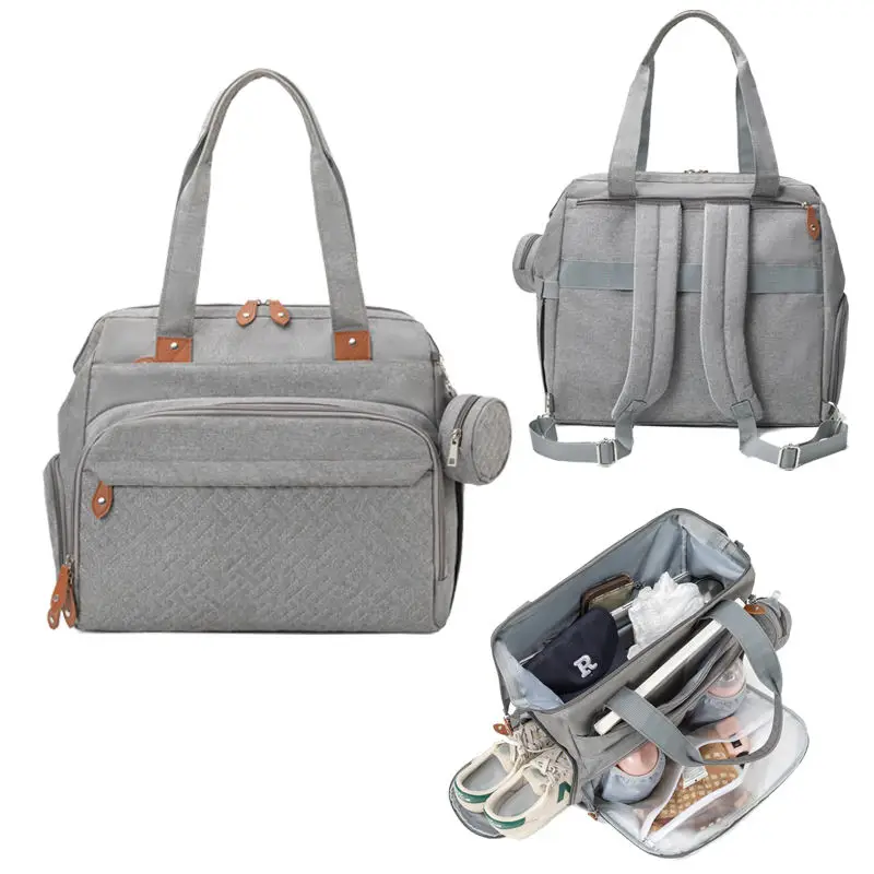 Mommy Bag Mother and Child Bag Large Capacity Lightweight Pregnant Double Shoulder Handheld Multi-functional Insulated Backpack