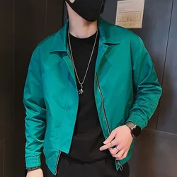 Fashion Lapel Spliced Pockets Zipper Casual Coats Men's Clothing 2023 Autumn New Loose Korean Tops Solid Color All-match Jackets