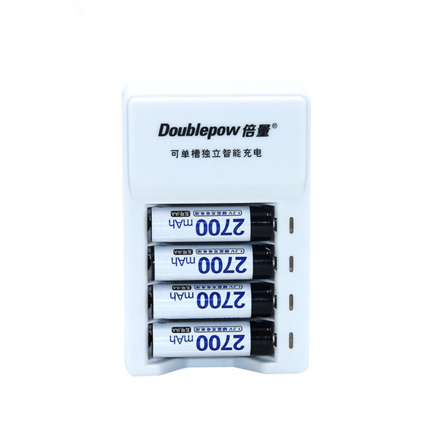 4pcs Original 2700mAh 1.2V AA NiMH Rechargeable Battery for Kids Toys with Fast Smart Battery Charger